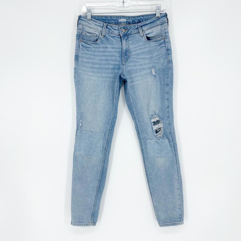 Old Navy Mid Rise Ripped Rockstar Super Skinny Jean Size 6